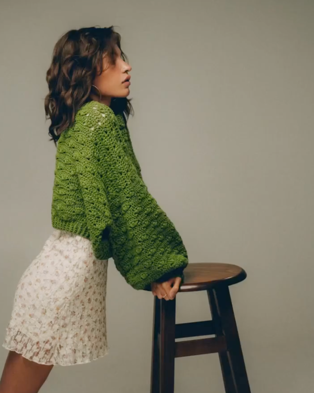 Puff Stitch Crochet Sweater