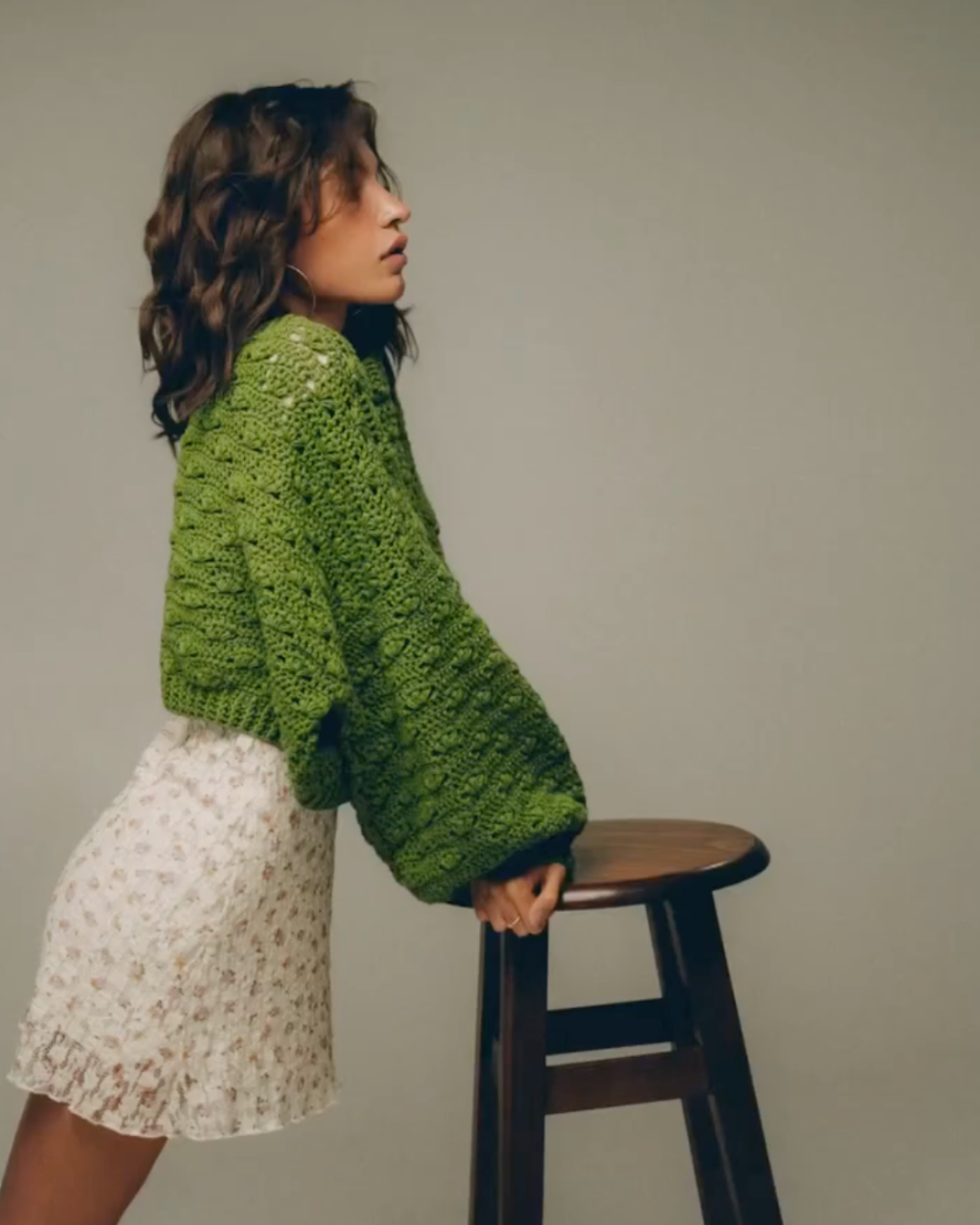 Puff Stitch Crochet Sweater