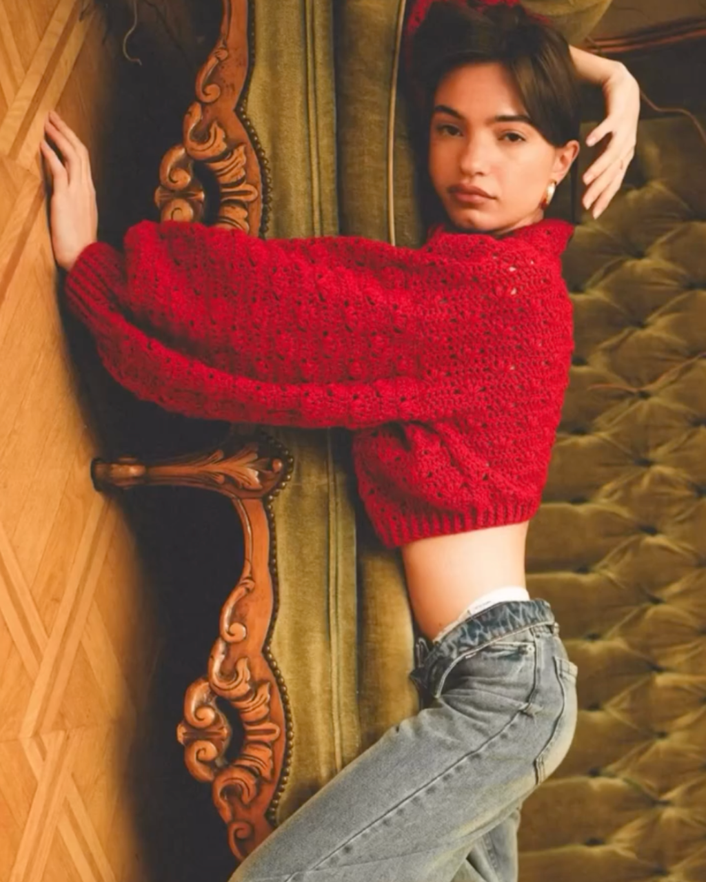 Puff Stitch Crochet Sweater